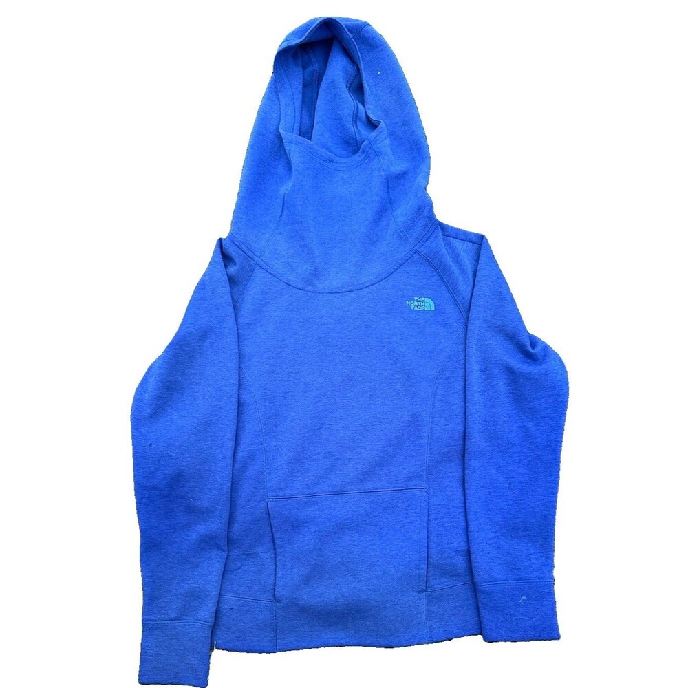 The North Face Hoodie Blue Pullover Fleece Kangaroo Pocket Unisex Adult Large